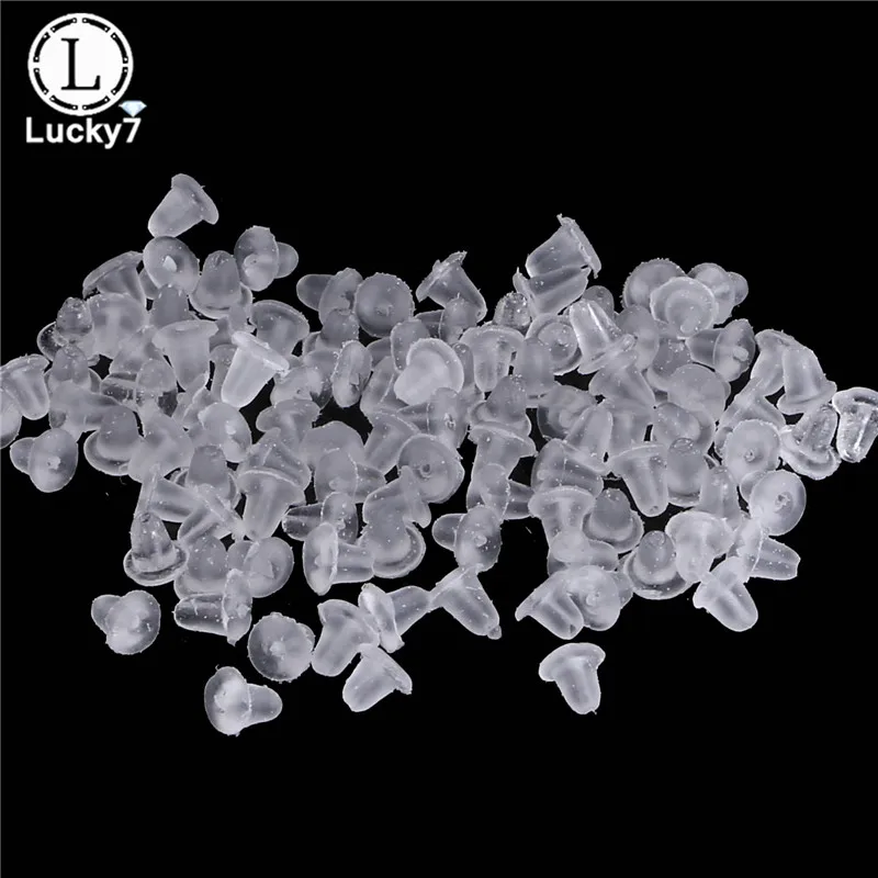 Оптовая продажа 100 шт./лот аксессуары для сережек сделай сам прозрачные колпачки