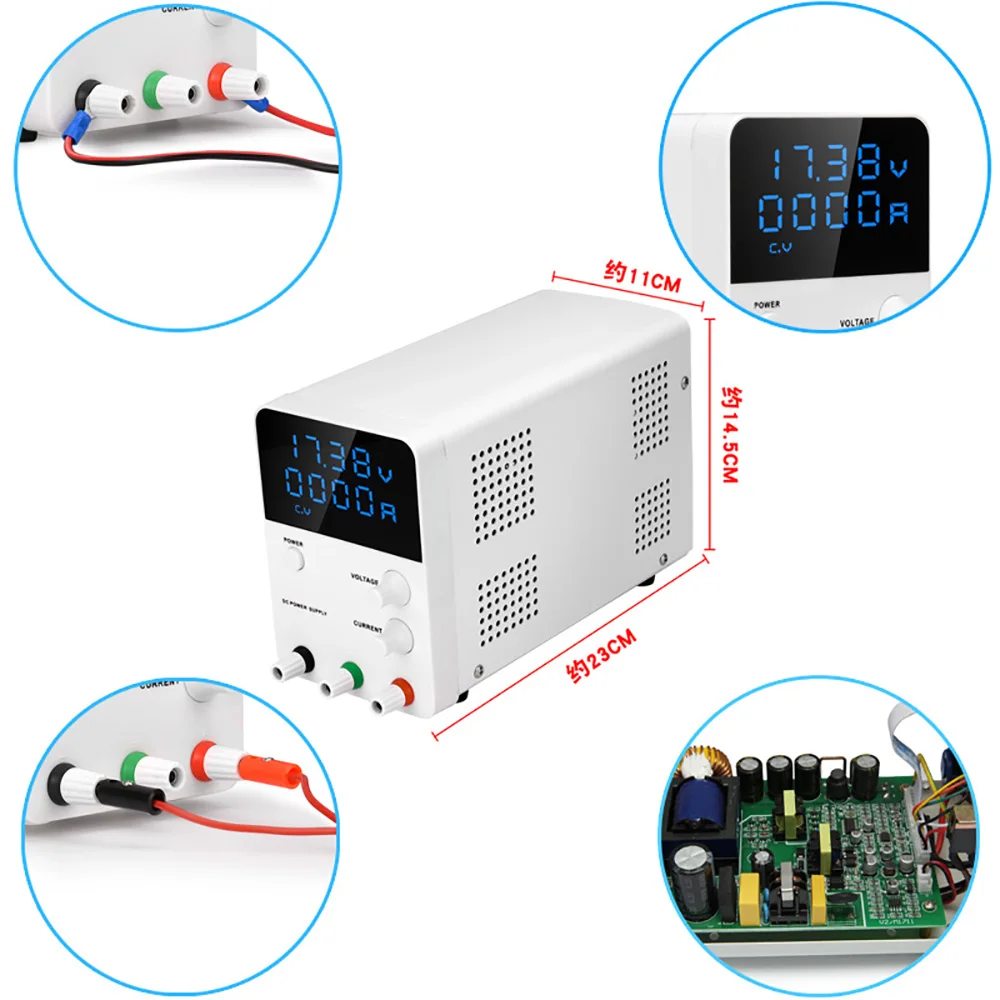 

1pc 110V 30V/5A 30V/10A 60V/5A DC Power Supply 4 Digits Display LED Voltage Regulated Switching Power Source
