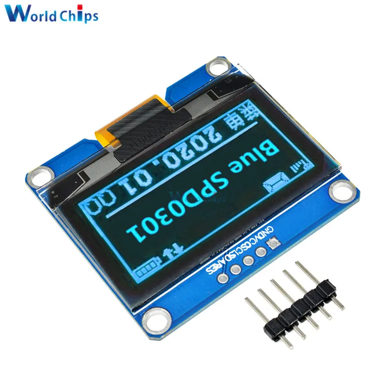 1,54 дюймов PM 5PIN/7PIN Белый Синий Желтый oled-модуль IIC I2C интерфейс 128x64 экран дисплея SSD1309 SPD0301 Драйвер IC 3,3-5 В