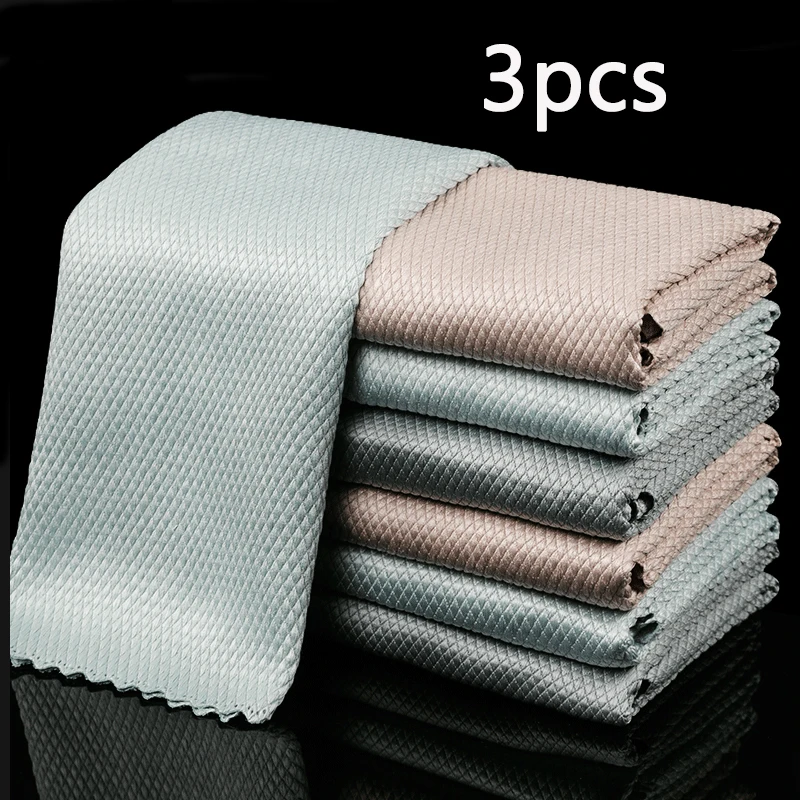 3 шт. рассасывающиеся Стекло Кухня чистящая ткань салфетки стол окна автомобиля