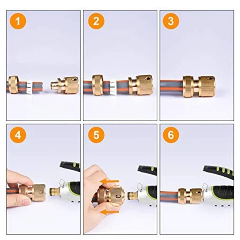 

Garden Hose Quick Connector Brass Garden Hose Expandable Stretch Fittings Tap Adaptors Connectors for Gardening