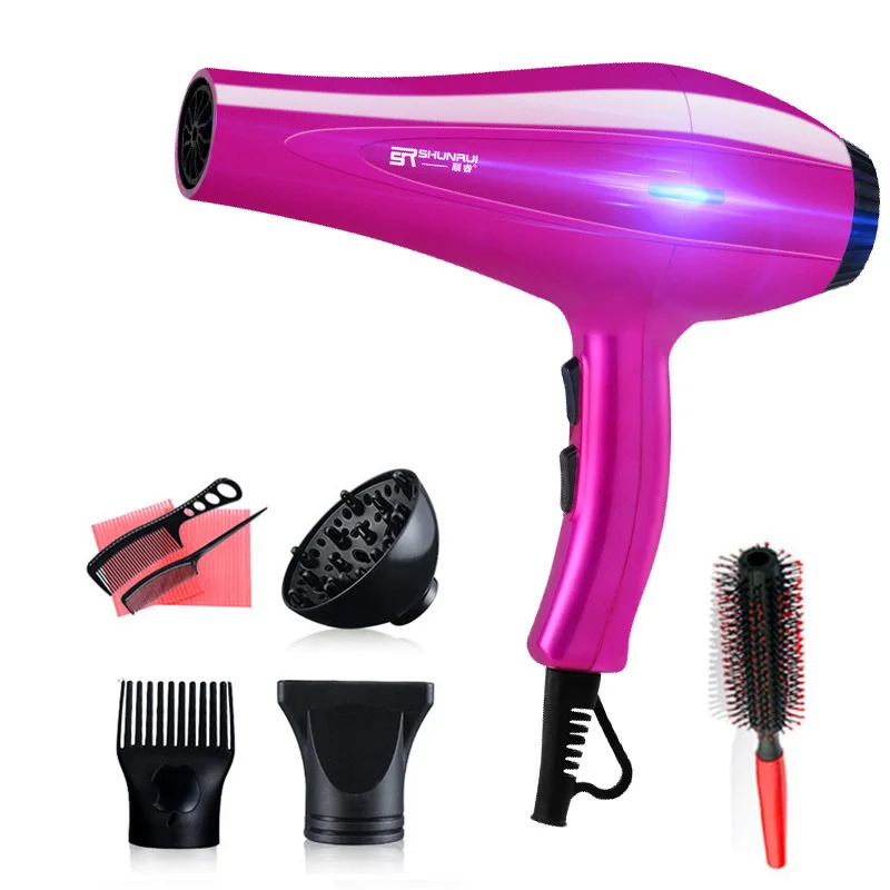 

8 In 1 Professional Hair Dryer Straightener Hot/cold Hairdryer Strong Power 3200w 210V-240V Hangable Blow Dryer for Styling