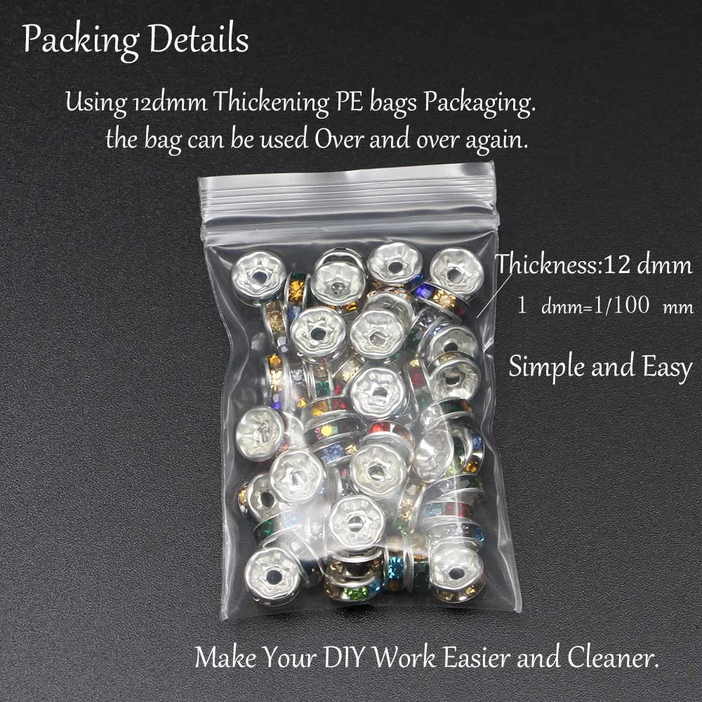 

50pcs/lot 4 6 8 10mm Gold Rhinestone Rondelles Crystal Bead Loose Spacer Beads for DIY Jewelry Making Accessories Supplie