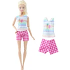 Летняя Модная Одежда для кукол BJDBUS, Симпатичный жилет, топ + короткие штаны, купальник, пляжная одежда для кукол Барби, аксессуары для кукол, игрушки