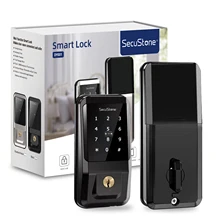 Serrure de porte intelligente, Bluetooth, clavier sécurisé, télécommande, pêne dormant, électronique, numérique, avec TTlock, Alexa App