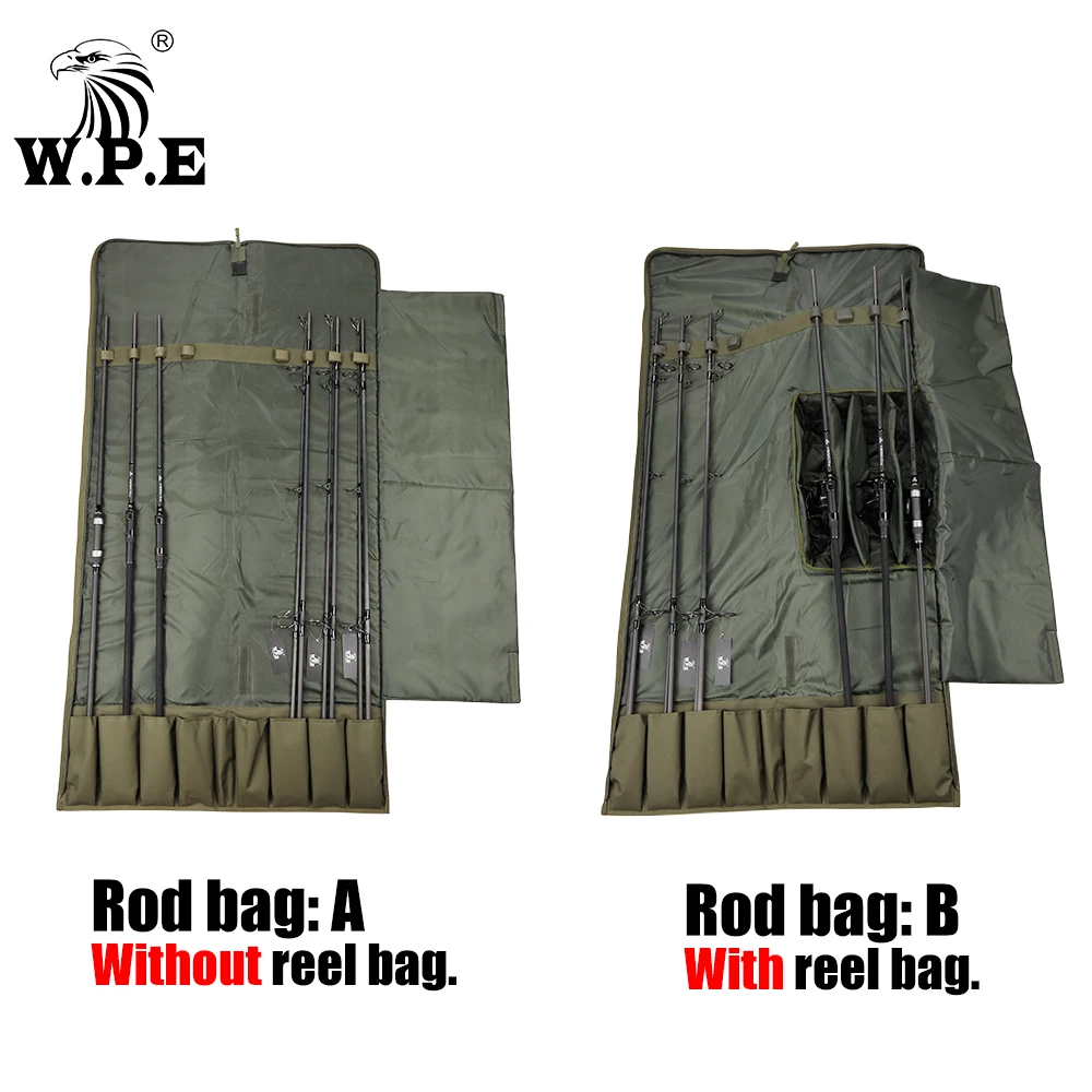W.P.E Carp Fishing Rod Bag 1.5m/2.1m Portable Carp Fishing Rod Reel Storage Carrier Foldable Oxford Cloth Fishing Tackle Pesca enlarge