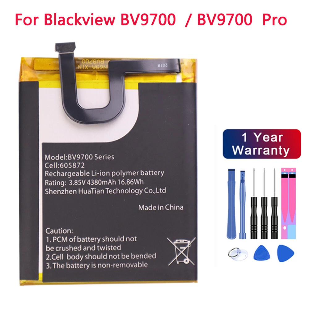 

100% Original Blackview 4380mAh BV9700 Series Replacement Battery For Blackview BV9700 / BV9700 Pro Original Mobile Phone