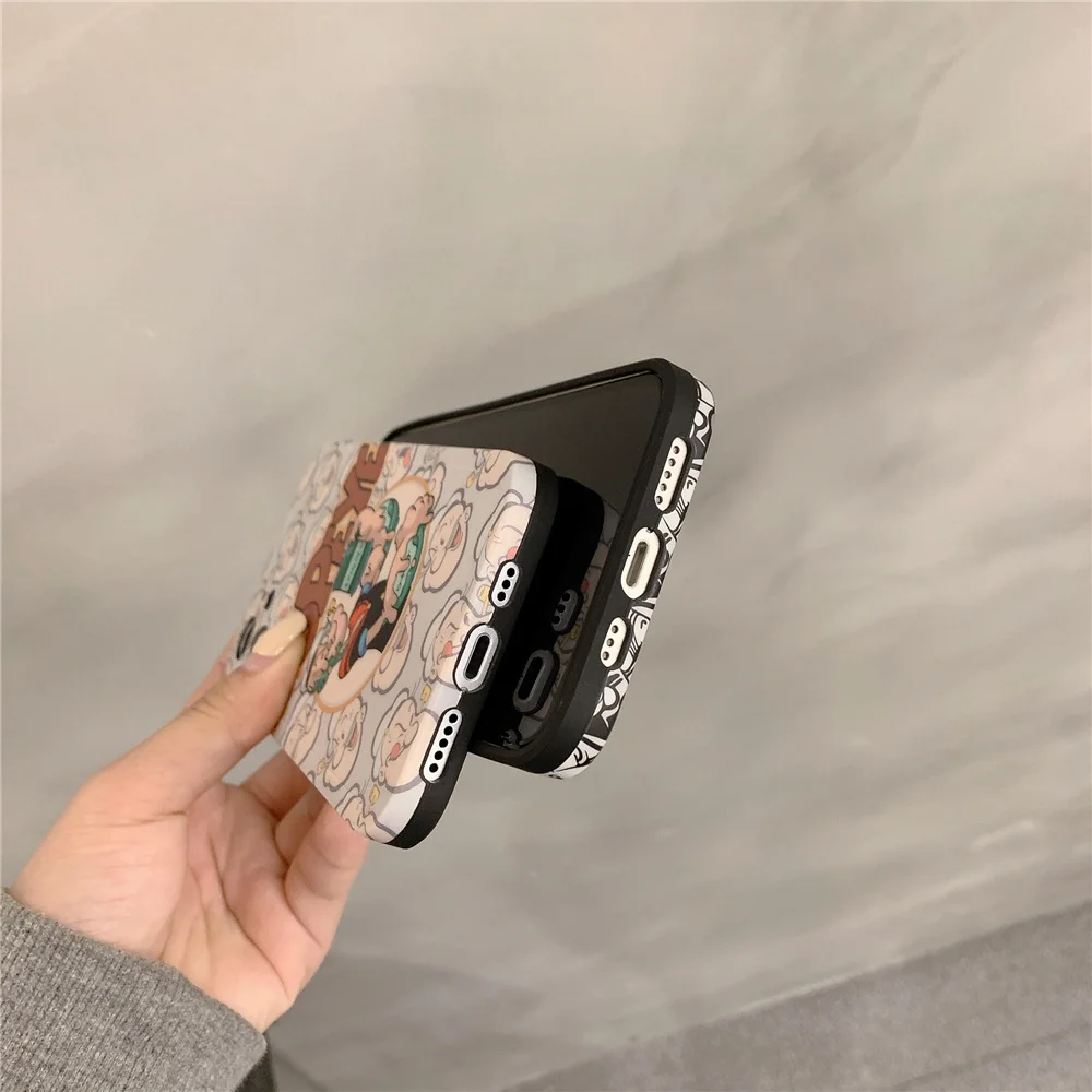 

Classic US Cartoon Cute popeye spinach Sailor Phone Case for iPhone 12 mini 11 pro X XS MAX XR 8 7 Plus SE2 Soft Silicon Cover
