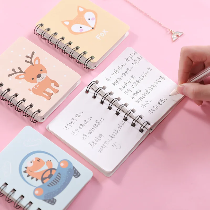 

A7 Christmas Creative Cute Cartoon Coil Notebook Blank Page Small Notebook Portable Portable Mini Small Sized Pocket Notebook