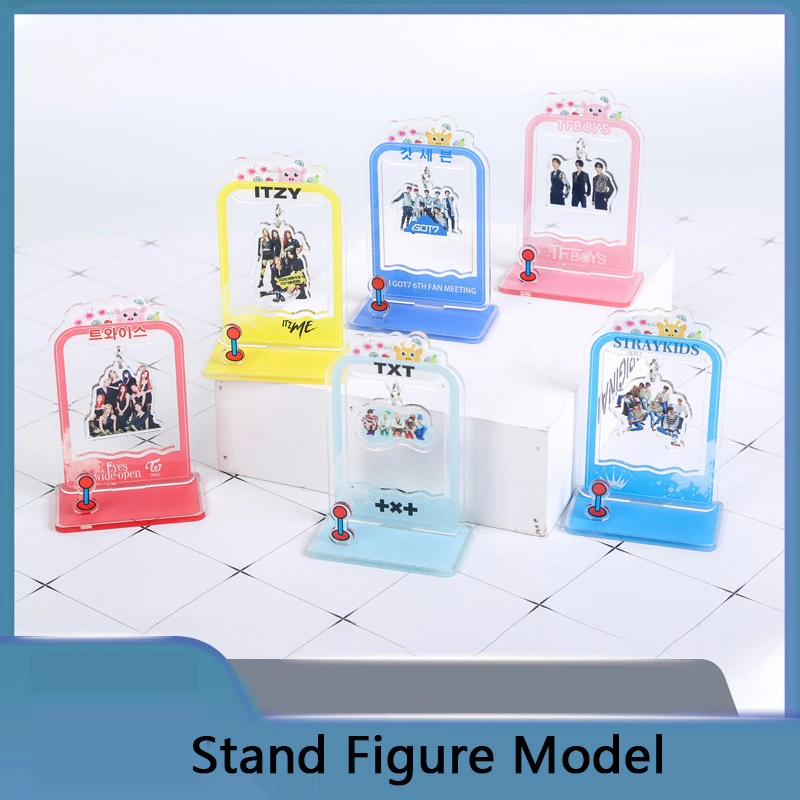 

KPOP TXT Stray Kids Twice TNT Got7 Aespa TFBOYS ITZY Acrylic Swing Stand Figure Board Desk Decor Stand Model Decorative Toys M43