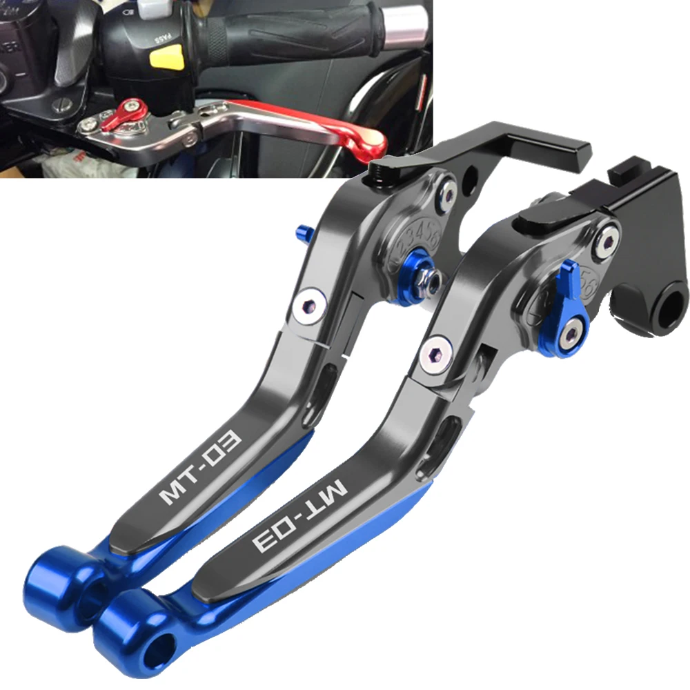 Ручка тормоза мотоцикла для Yamaha MT 03 MT03 2005 2006 с логотипом CNC алюминиевая