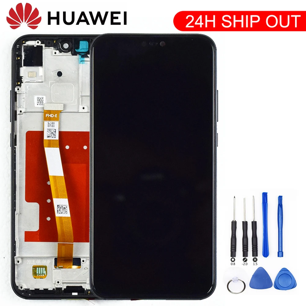 ЖК дисплей с рамкой для HUAWEI P20 Lite экран 2280 1080 Nova 3e ANE LX1 * LX3 качество AAA|Экраны