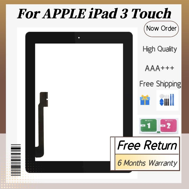 

100% Tested Touch Screen For iPad 3 iPad3 A1416 A1403 A1430 Touch Screen Glass Panel Replacement With/Without Home