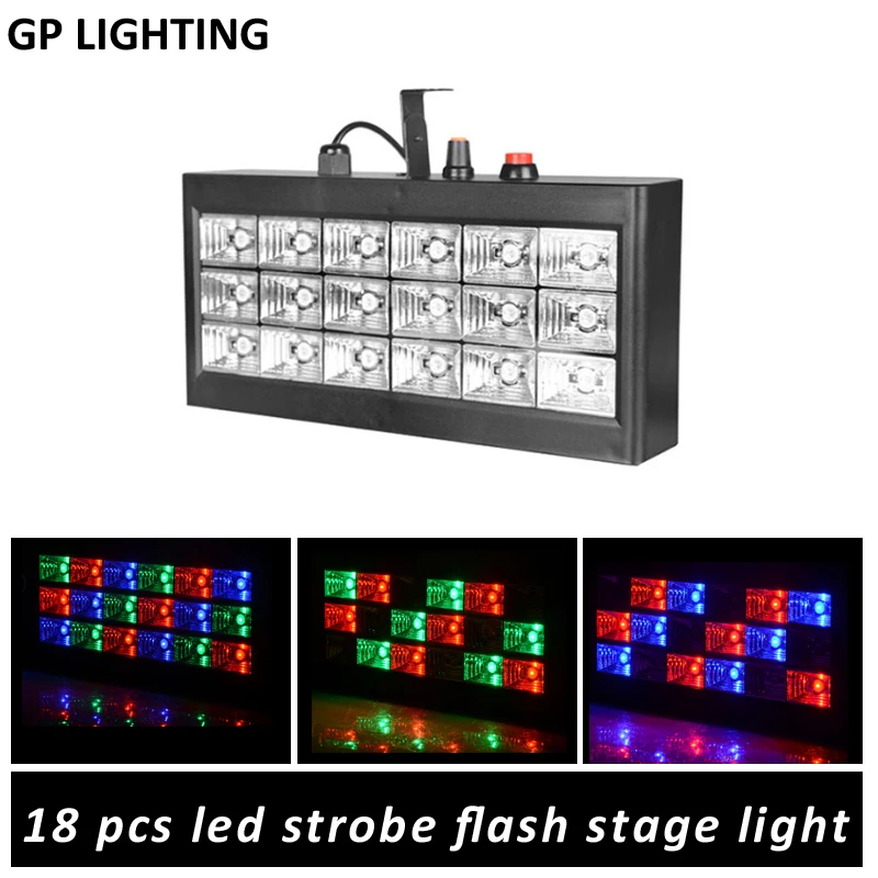 18 шт. * 1 Вт мерцающий умный сценический свет декорации диджея стробоскопическая