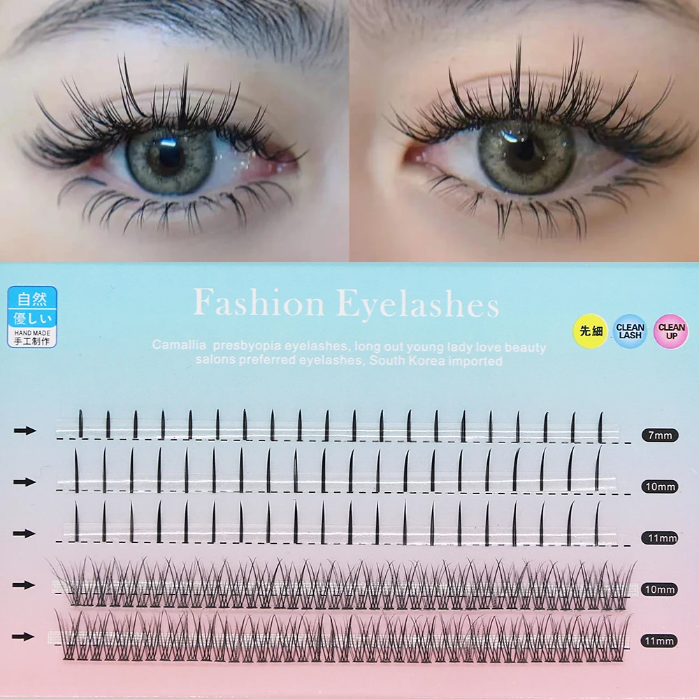 Самопрививающиеся Накладные ресницы с рыбьим хвостом шипы A/M форма Wispy