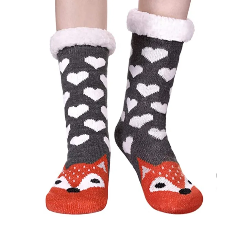 

17 Style 1Pair Christmas Socks Women Casual Cartoon Christmas Socking Happy Non-Slip Socks Funny Socks For Friend New Year Gifts