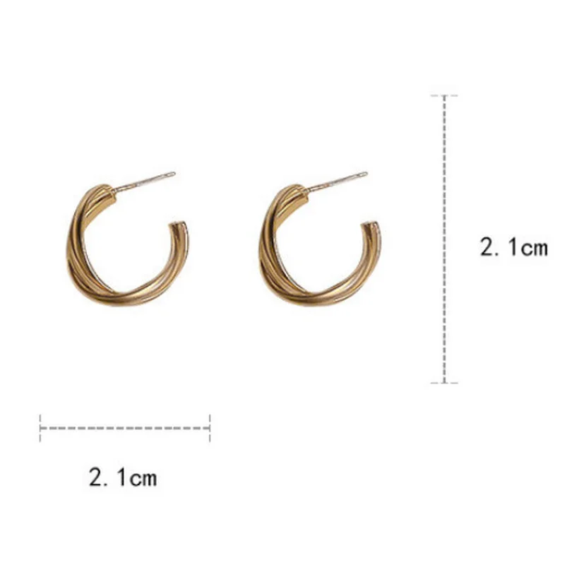 

Simple Earring for Women Fashion Geometric Simple Metal Hoop Earrings Jewelry 2021