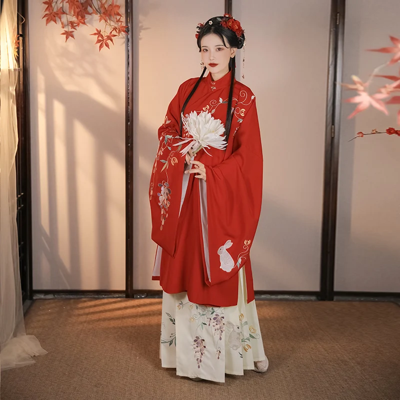 Новинка женское длинное пальто Hanfu Wisp Женский комплект из юбки со свинцовой