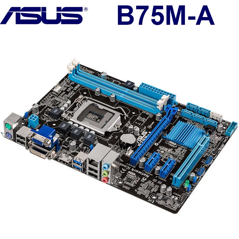 ASUS B75M A LGA1155 оригинальный PC материнская плата DDR3 для Процессор I3 I5 I7 22/32nm 16 Гб USB3.0 B75