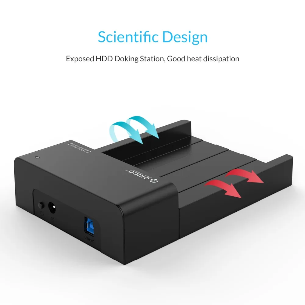ORICO HDD Docking Station 2.5/3.5 SATA to USB 3.0 Support 6Gbps UASP 12TB SSD Case With 12V2A adapter Enclosure(6518US3) | Компьютеры и