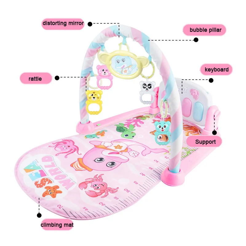 Игровой коврик для детей игровой ползания развивающий игры с пианино