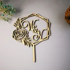 Индивидуальные инициалы букв свадебный торт Топпер, пользовательские рустикальный венок Paraaf торт Топпер, пара свадебные материалы для украшения тортов