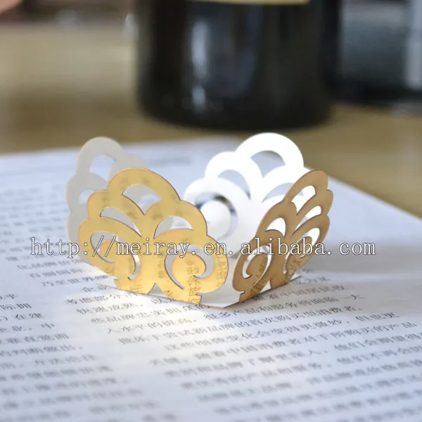 metallic gold 50 шт./лот металлическая и перламутровая бумага Лазерная резка мини сладкий обертка от Резные узоры Mery Crafts - Цвет: metallic gold