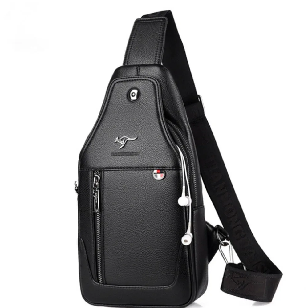 

Luxury Brand Messenger Bag Leather Men Chest Bag Vintage Crossbody Shoulder Bag Men's Business Sling Bags Male Casual Chest Pack