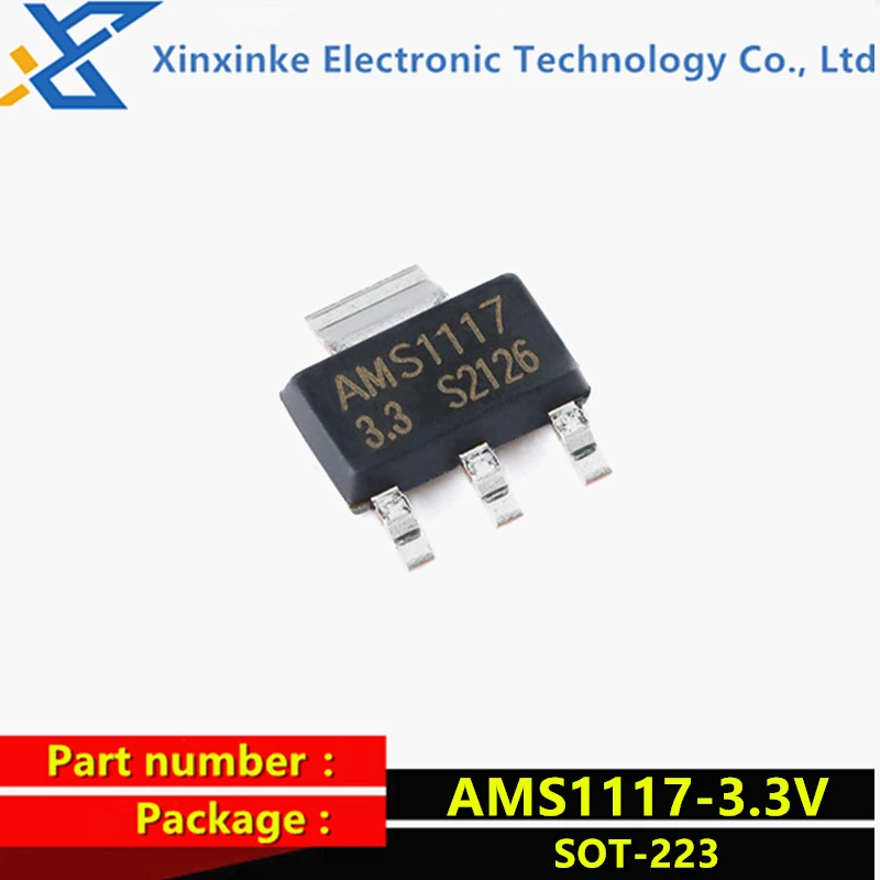 

20PCS AMS1117-3.3 5.0 1.8 1.5 1117-2.5 SOT-223 Output Low dropout linear regulator LDO chip New original genuine AMS1117-ADJ