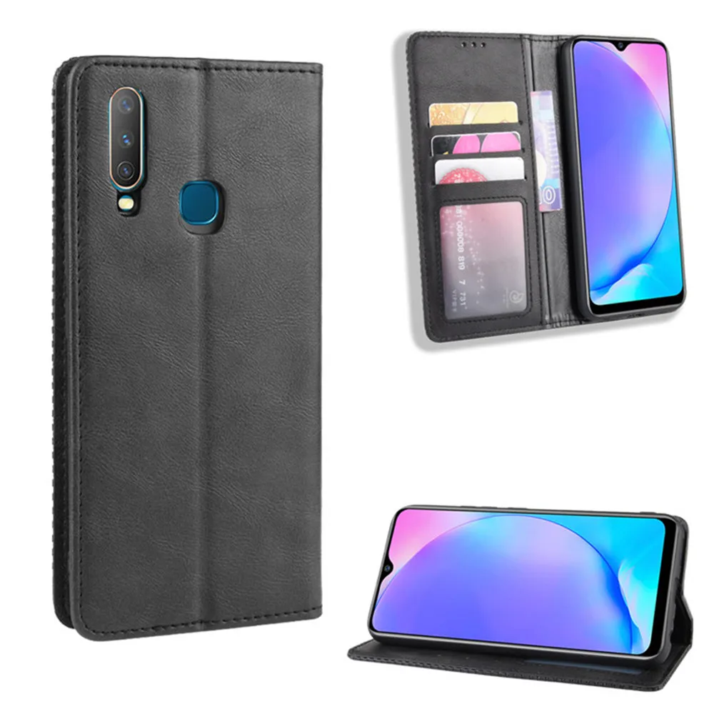 Чехол книжка Vivo Y17 Y15 Y 12 11 чехол из искусственной кожи с магнитной адсорбцией