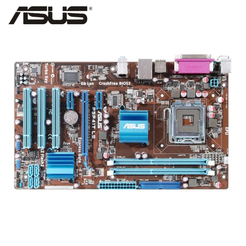 Материнская плата LGA 775 оригинальная ASUS P5P41T LE 1333 МГц DDR3 P5 P41T ATX USB2.0 PCI E X16 для