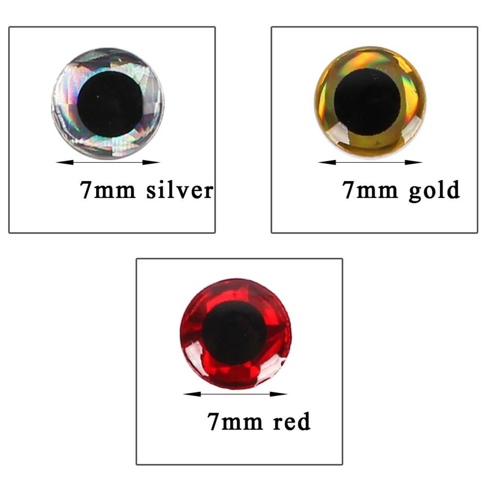 Hot Selling 200Pcs Soft Molded 3D Holographic Fish Eyes Stickers Fly Tying Jig Lure Supplies | Спорт и развлечения