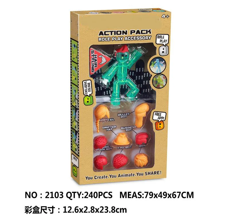 Stickbot игрушки присоски DIY липкий робот собака милая фигурка детская игра Z