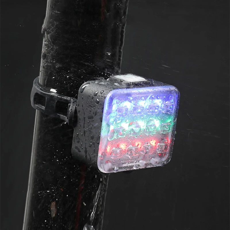 

Bike Colorful TailLight Bicycle Tail Light USB Rechargeable Waterproof 7 Mode Night Riding Warning Light LED N025A