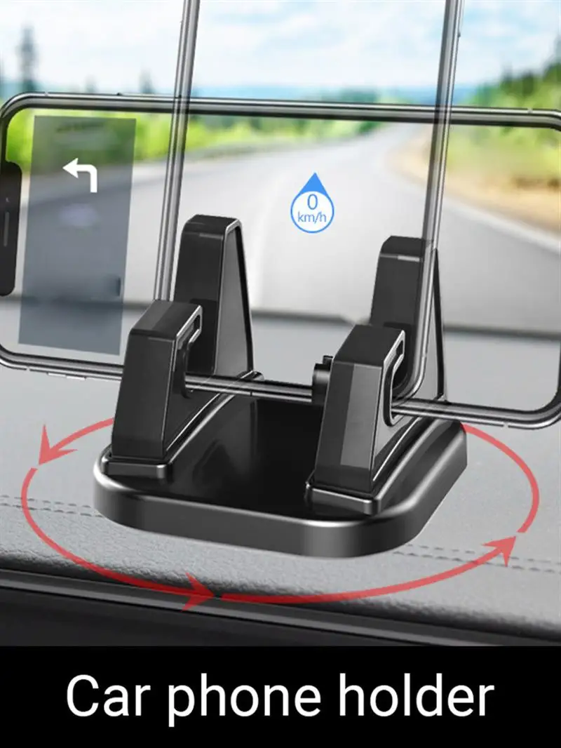 

Car Phone Holder Stands Silicone Non-Slip Universal 360 Degree Rotatable Anti-Slip Dashboard GPS Navigation Mobile Mount Bracket