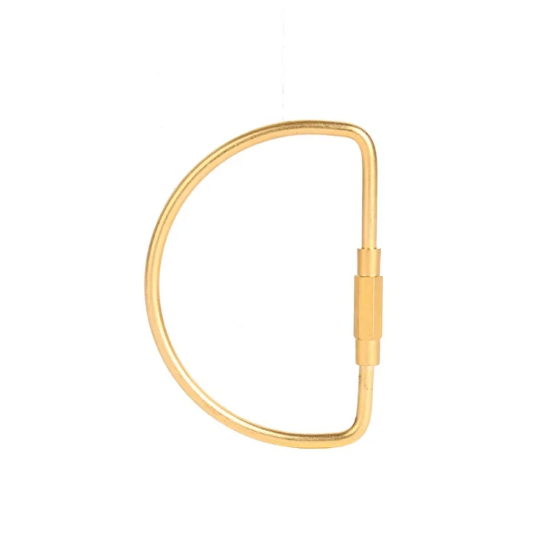 D образная пряжка с защитой от потери подвесной брелок латунная карабин зажим для