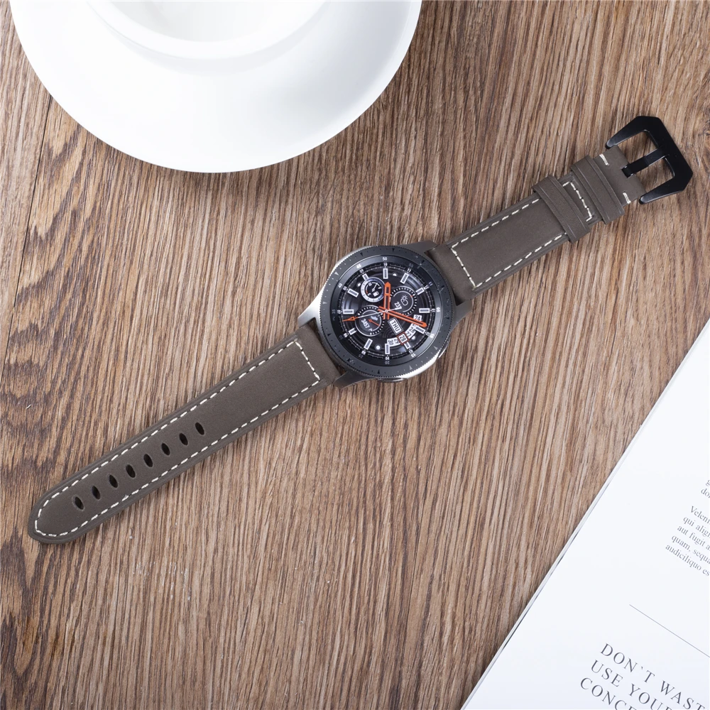 22 мм ремешок для часов Galaxy Watch 46 мм кожаный быстросъемный ремешок браслет для huawei Watch GT Amazfit GTR 47 мм Шестерня S3 ремни