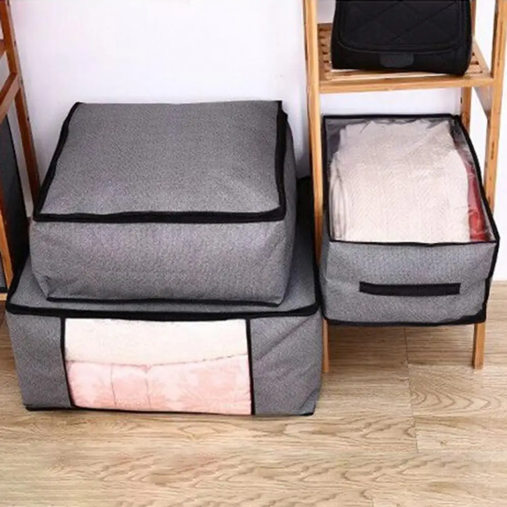 

60% Hot Sales!!! Non Woven Fabric Storage Bag Quilt Clothes Blanket Pillow Storage Organizer