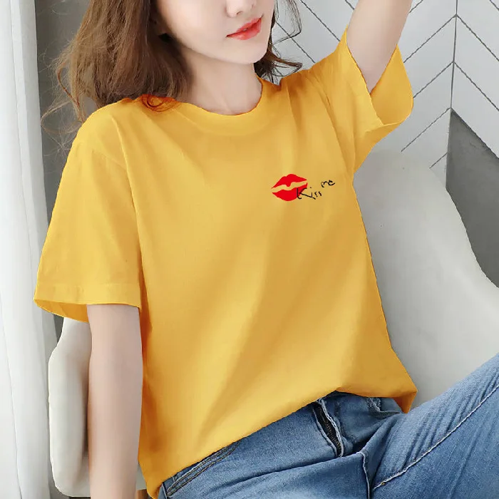 Fashion Women T Shirt Pocket cat Top Tee casual Short sleeve Tops women plus size Black | Женская одежда
