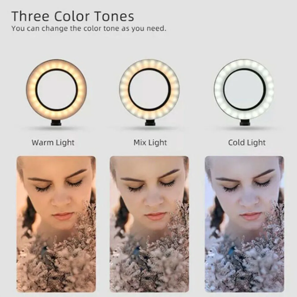 10 дюймовый USB Мощный светодиодный кольцевая лампа селфи Камера телефон студийный