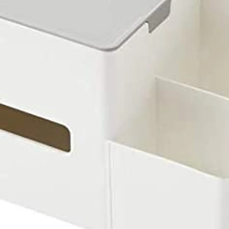 

White Tissue Holder Square Tissue Box Cover Organizer Holder, Bathroom Vanity Countertops Desk Office Dorm