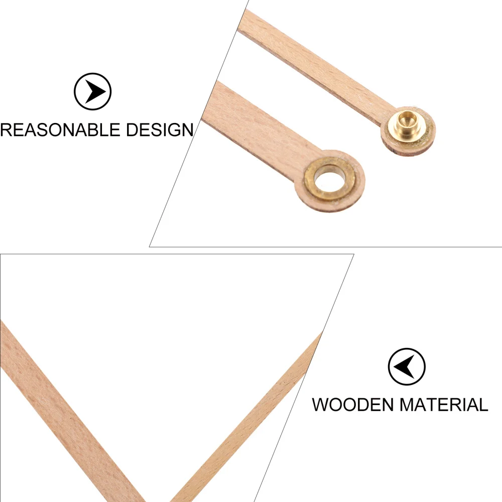 

1 Set Wall Clock Hour Hand Clock Wooden Minute Hand Second Hand Wall Clock Part