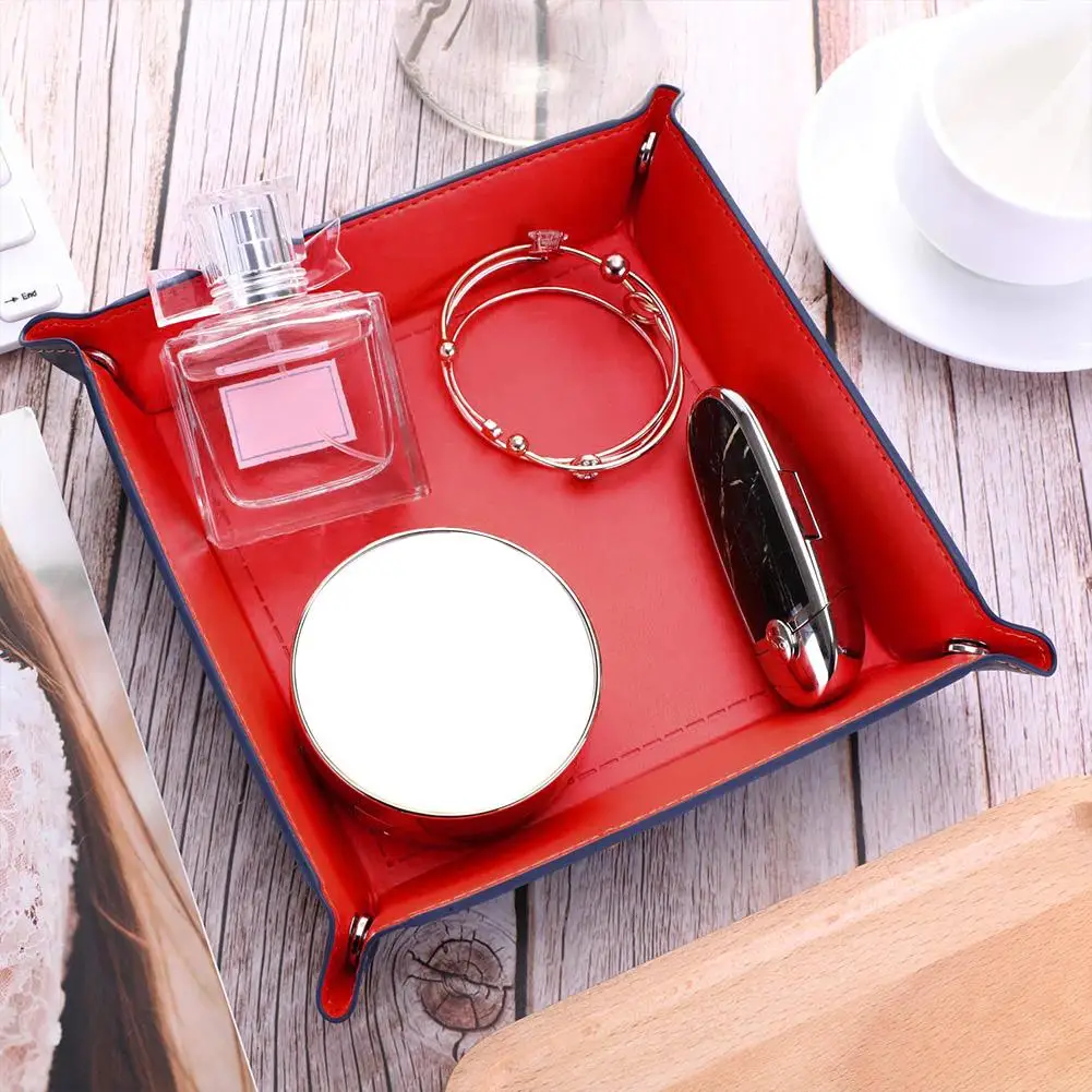 Складной шестигранный лоток для игральных костей из искусственной кожи