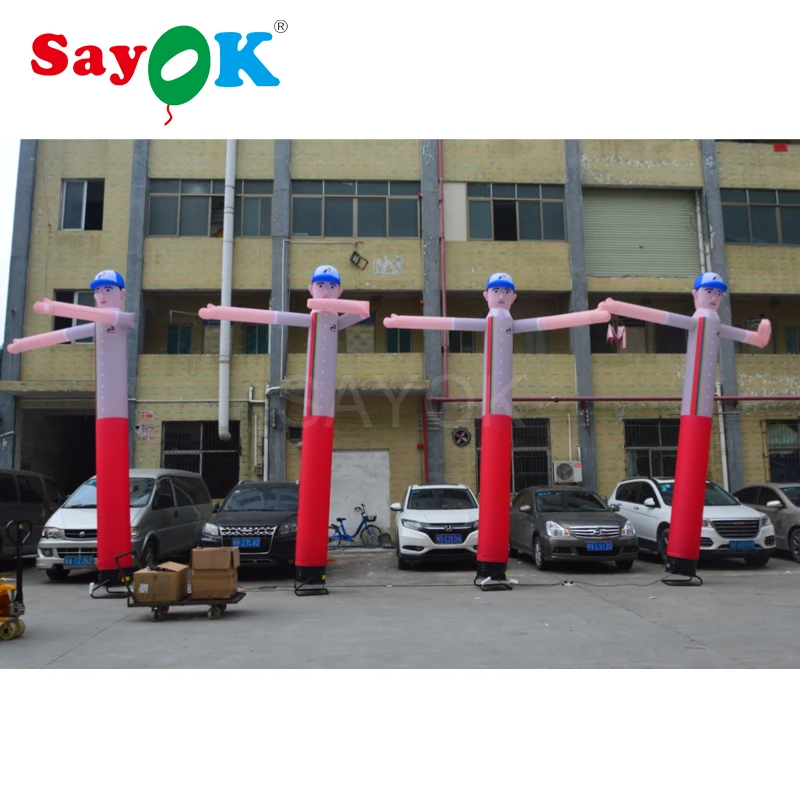 

SAYOK 5mH Inflatable puppet sky dancer with hand moving/air dancers for gas station/business/opening ceremony/amusement park