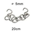 Регулируемая цепь из нержавеющей стали для ремонта автомобильных вмятин, крючок для удаления вмятин на автомобиле, аксессуар для удаления вмятин на автомобиле, 20 см