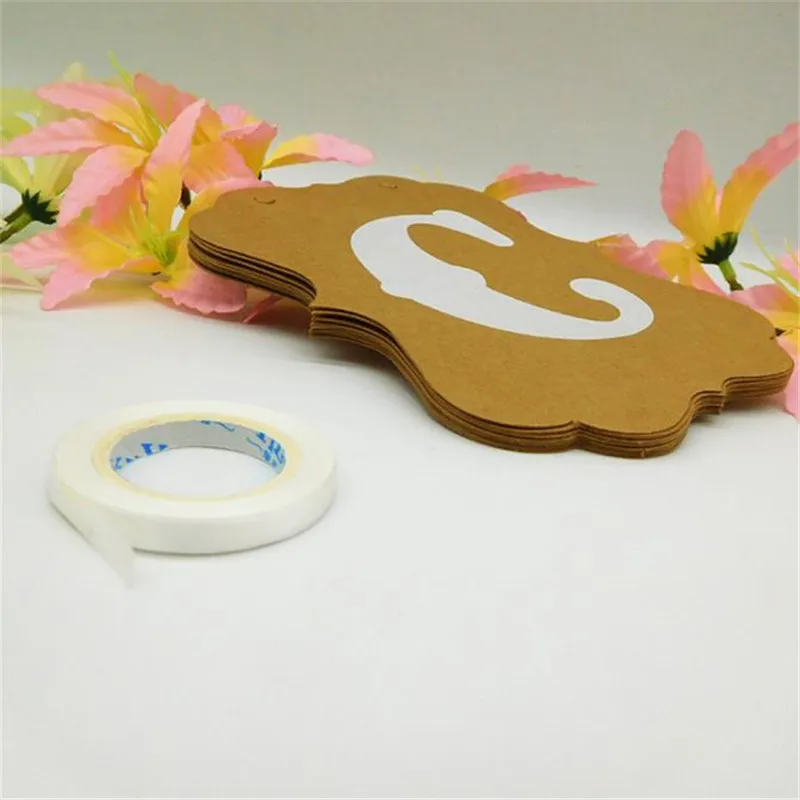 Новый картонный баннер гирлянда из крафт бумаги для конфет винтажная Свадебная