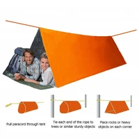 tent emergency survival shelter tarp thermal sleeping bag with whistle survival gear blanket for outdoor hiking camping ne