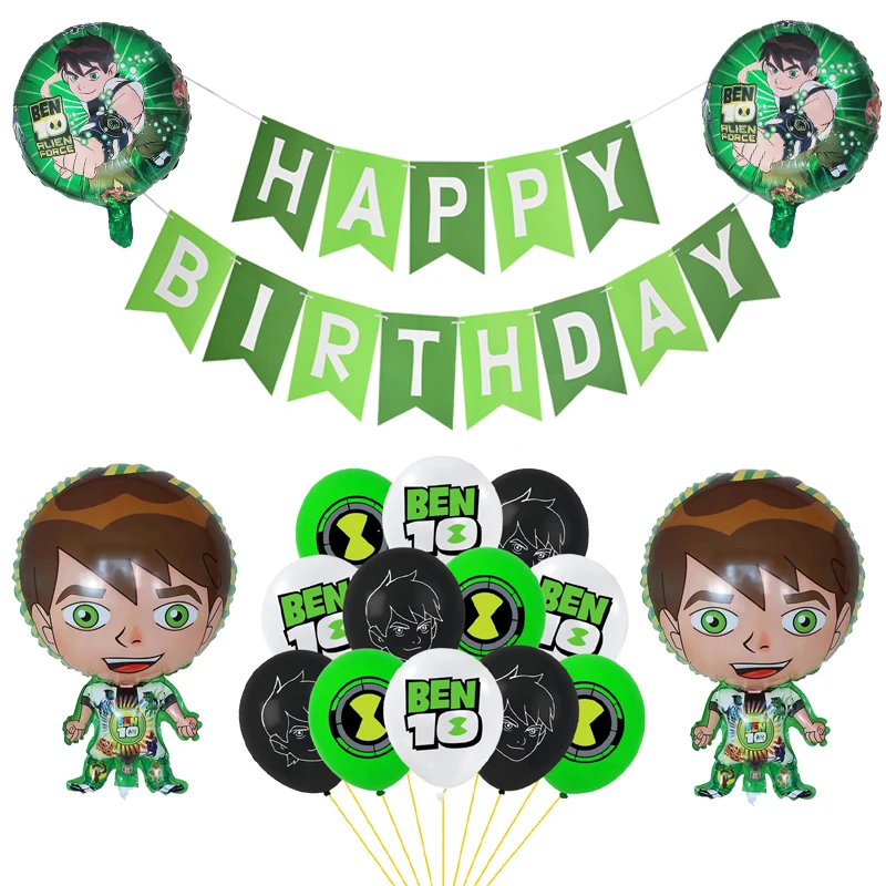 Бен воздушный шарик из фольги в форме Мультяшные латексные шары с днем рождения