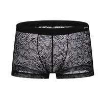 lomonling mens sexy underwear mens comfortable and breathable multi color low waist underwear color sexy lace shorts