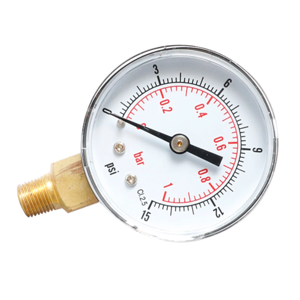 Манометр 1/8 BSP Thread 0-15PSI 0-1 Bar 0-60PSI 0-4 бар манометр двойные весы для контроля давления